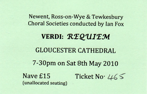 VERDI: REQUIEM Ticket